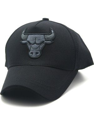 Accessory City Poyraz Chicago Bulls Spor Şapka Siyah - Gri Renkli Standart Beden Desenli Tasarım