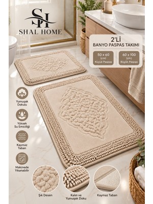 Shal Home 2'li Banyo Paspas Takımı