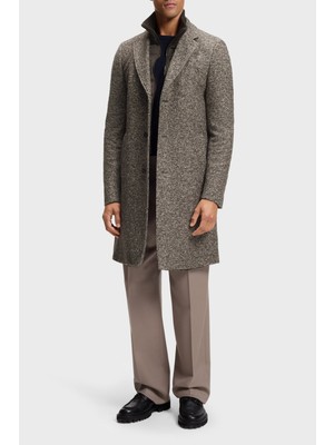 Boss Kırçıllı Slim Fit Kruvaze Yaka Düğmeli Kaban Erkek Kaban 50571846 209