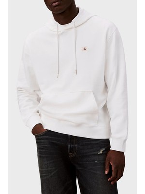 Calvin Klein Logolu Pamuklu Kapüşonlu Yaka Sweat LV04RG269GYAF Erkek Sweat LV04RG269G Yaf