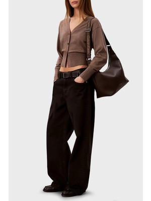 Calvin Klein Logolu Ayarlanabilir Omuz Askılı Çanta LV04F3891GBAL Kadın Çanta LV04F3891G Bal