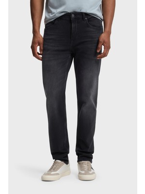 Boss Pamuklu Tapered Fit Düz Paça Jeans Erkek Kot Pantolon 50536502 008