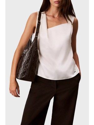 Calvin Klein Logolu Ayarlanabilir Omuz Askılı Çanta LV04F3875GBAL Kadın Çanta LV04F3875G Bal