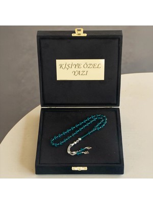 Tesbih Otağı Kişiye Özel Harfli Ateş Kehribar Tesbih – Kişiye Özel Premium Kadife Kutulu