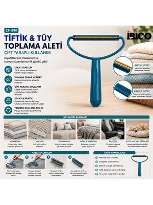 2in1 Başlı Plastik Saplı Metal Tiftik Tüy Toplama Pls.kaşıyıcı Aparat Pet Shop (5616)