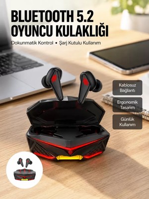Profesyonel Tws Işıklı Kablosuz Bluetooth Kulaklık Kulaklığı Yeni Nesil