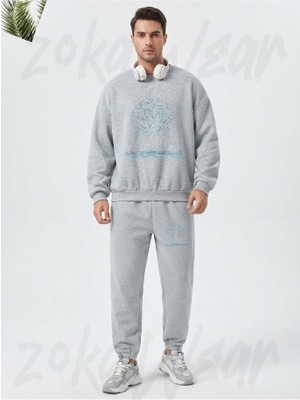 Zoka Wear Cool Binary Tree Coding Computer Science Baskılı Gri Eşofman Takımı