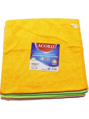 15 Adet Acord KOD-536 Dökme 40X40CM Renkli Mikrofiber Temizlik Bezi Ekstra Emici Tüm Yüzeyler Için BX40