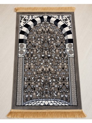 Bilenler Ravza Desenli Kadife Seccade 70X115 cm Çeyizlik Hediyelik Seccade
