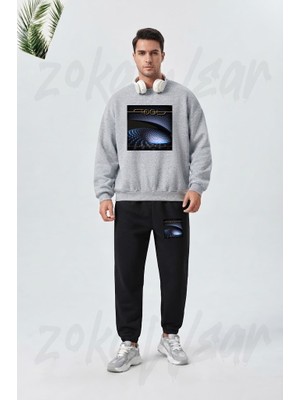 Zoka Wear Tool Fear Inoculum Rock Metal Grup Baskılı Gri Siyah Eşofman Takımı