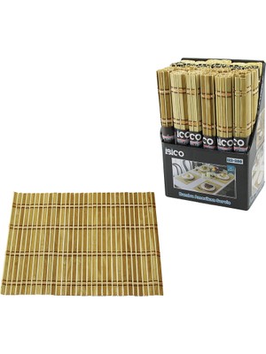 Diyar-ı Fırsat Diyarı Fırsat Hasır Bambu Supla Yemek Masası Altlığı 30X40 cm 24'lü Paket