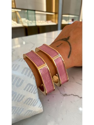 Dore Collection Premium Kare Geometrik Lüks Mineli Kelepçe Bilezik