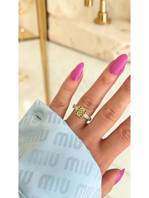 Dore Collection Marka Model Moissanite Taşlı Ayarlanabilir Premium Işıltılı Yüzük