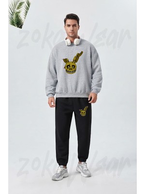 Zoka Wear Five Nights At Freddy S Fnaf 3 Springtrap Baskılı Gri Siyah Eşofman Takımı