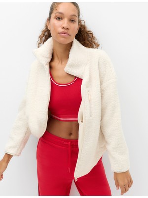 Marks & Spencer Fermuarlı Uzun Peluş Polar Ceket