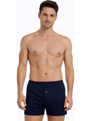 Çift Kaplan Erkek Penye Lacivert Boxer 805