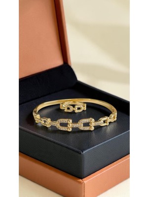 Dore Collection Marka Model Premium Çelik Ikili Kelepçe Yüzük Takı Seti