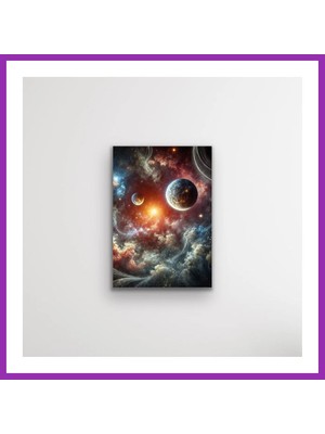 Salmore Gezegenler Kanvas Tablo 70X100CM Bty