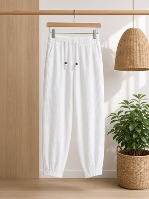 Aksoy Authentic Müslin Pileli Pantolon
