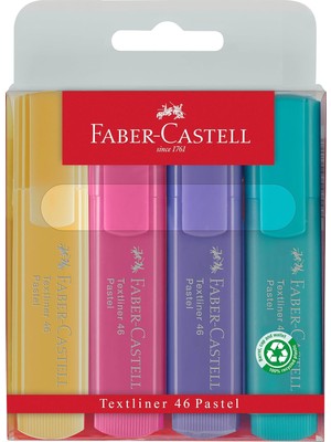 Odea Tr Textmarker Textlıner 1546 Pastel, 1 - 5 Mm, 4'lü Paket, Içerik: 1x Sarı, Yeşil, Fuşya ve Lila