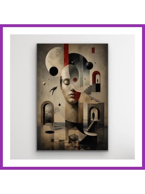 Salmore Karışık Rüyalar Soyut Kanvas Tablo 40X60 cm Bty