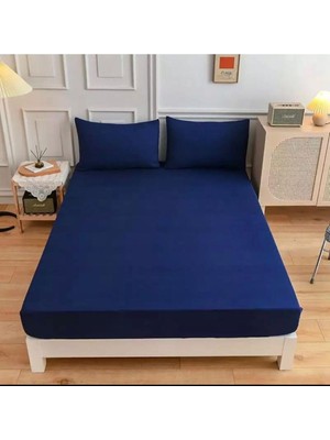 Odea Tr LACIVERT%100 Pamuklu Penye Lastikli Çarşaf, 120 x 200 cm