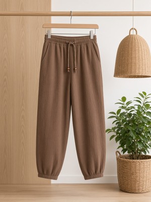 Aksoy Authentic Müslin Pileli Pantolon