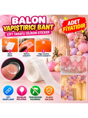 ENCO Damla Model Çift Taraflı Yapışkan Balon Yapıştırıcısı (Adet Fiyatıdır)