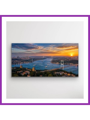 Salmore 3 Boğaz Manzaralı Istanbul Kanvas Tablo 60X120 cm Bty