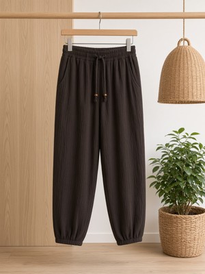 Aksoy Authentic Müslin Pileli Pantolon