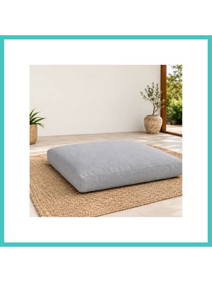 Ny Joy Düz Kare Yer Minderi · 60 × 60 × 8 cm | Gri | Iç Mekân Nyjoybz