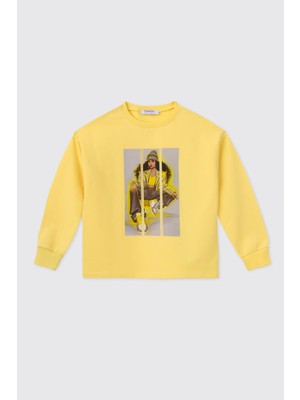 Mythriva Panço Kız Çocuk Sarı Sweatshirt
