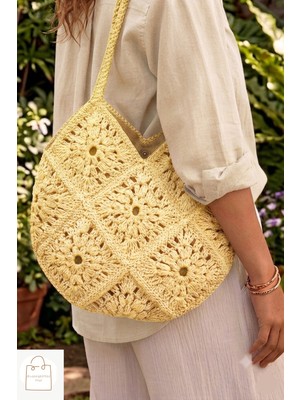 Boho-Love Kalp El Örgüsü Çanta