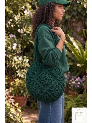 Boho-Love Kalp El Örgüsü Çanta
