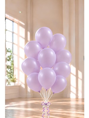 Patladı Gitti 12 Inç Lila Balon 10 Adet