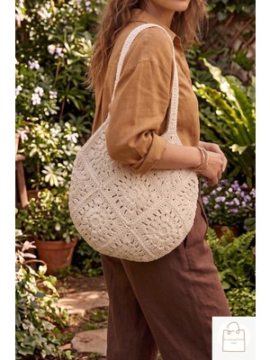 Boho-Love Kalp El Örgüsü Çanta