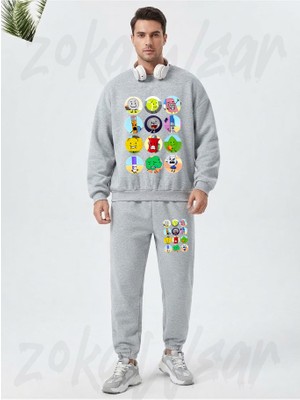 Zoka Wear Bfdı V10 Baskılı Gri Eşofman Takımı