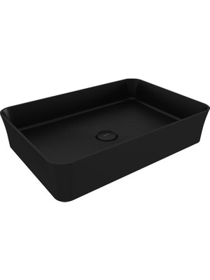 Bocchi Sottile Slim Tezgahüstü Lavabo 55X38 Mat Siyah 1476-004-0125
