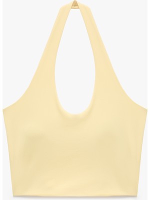 Koton Slim Fit Sırtı Açık Halter Yaka Kolsuz Spor Atlet