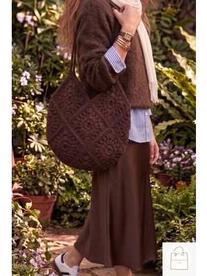 Boho-Love Kalp El Örgüsü Çanta