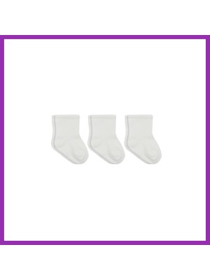 Salmore 3lü Penye Soket Çorap 10132 Ekru · Beden: 0-3 Ay · Renk: Ekru Bty