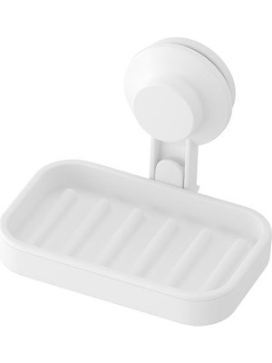 IKEA Beyaz Vantuzlu Banyo Sabunluğu Suya Dayanıklı Plastik Malzeme ile Şık Tasarım
