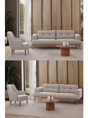 Edsy Home Gloria 3+1 Koltuk Takımı Krem