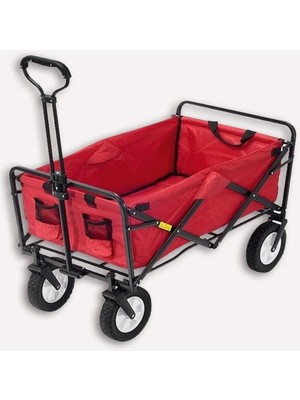 Zemira Keter Beach Waggon Katlanır Taşıma Arabası Kırmızı Polyester