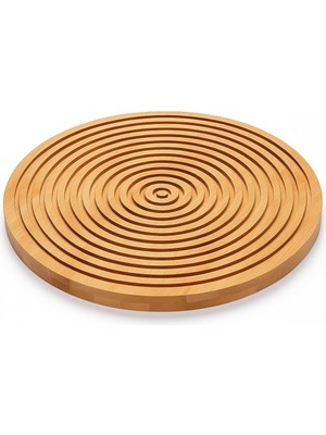 Zemira Bambu Oluklu Peynir Sunum Tahtası,28 Cm,lüx Bambu Sunum Tabağı,velor.