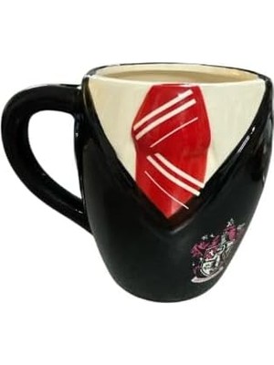 Zemira Harry Potter Gryffindor Üniforma Tasarımlı Seramik Kupa, 500 Ml, Siyah-Kırmızı