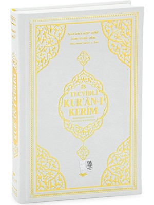 Zemira Termo Deri Ciltli Tecvidli Bilgisayar Hattı Arapça Orta Boy Kuranı Kerim - Beyaz