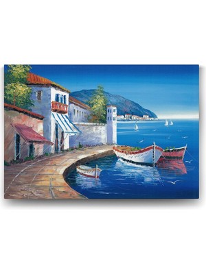 Zemira Tabloshop Deniz Manzarası Soyut Tablo - 60X40CM