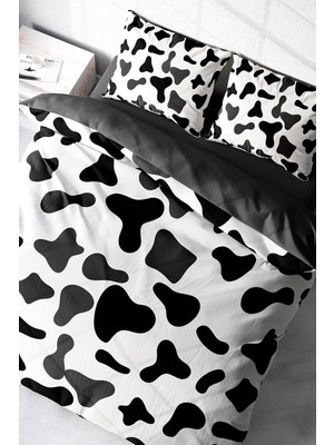 Zemira Monohome Çift Kişilik 3D Digital Cow Pamuk Saten Nevresim Takımı, MONOHOME16876HF