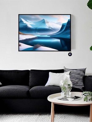 Zemira Postermanya (PSTER20758) Kuzeyin Karlı Dağları Iskandinav Tarzı Çerçeveli Tablo 21 x 30